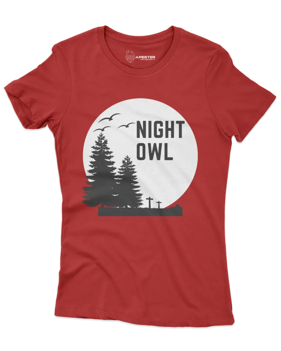 Night Owl Women's T-shirt Typographic