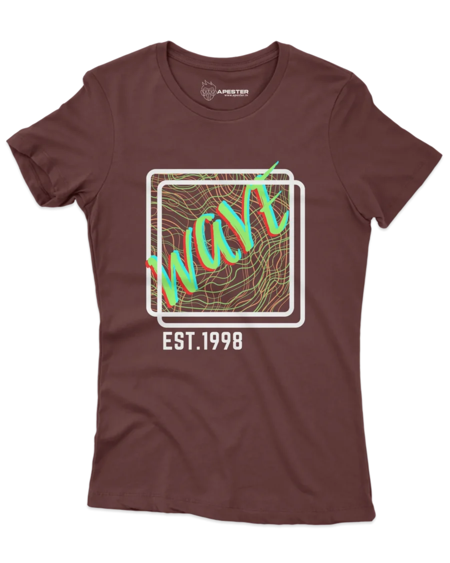 wave printed T-shirt for women