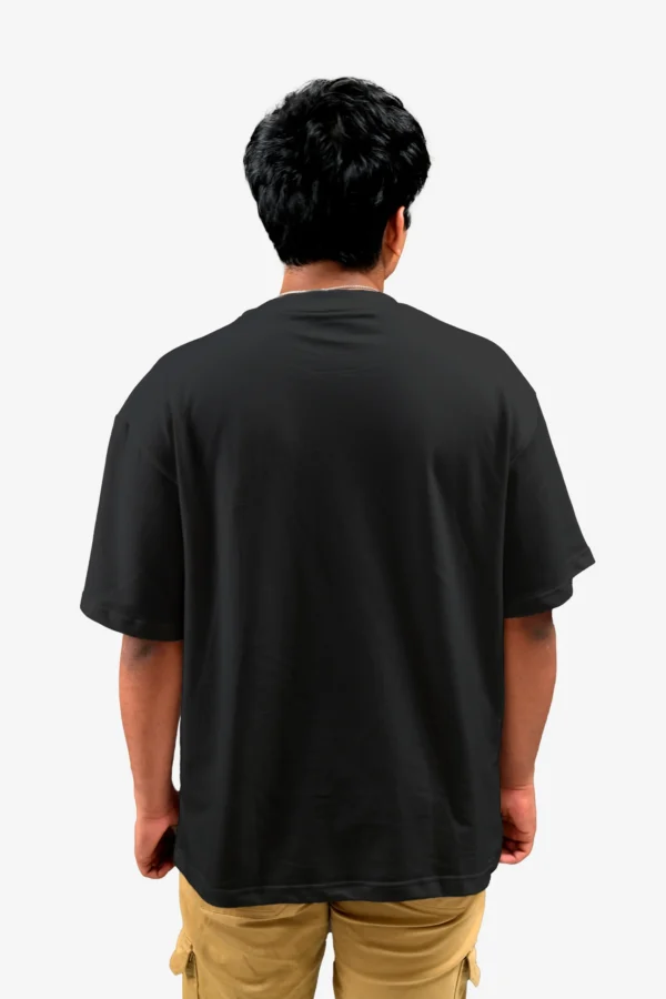 Plain Black Oversized T-shirt - Image 2