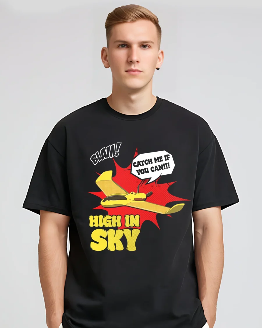 High in the Sky – Oversized RC Plane T-Shirt